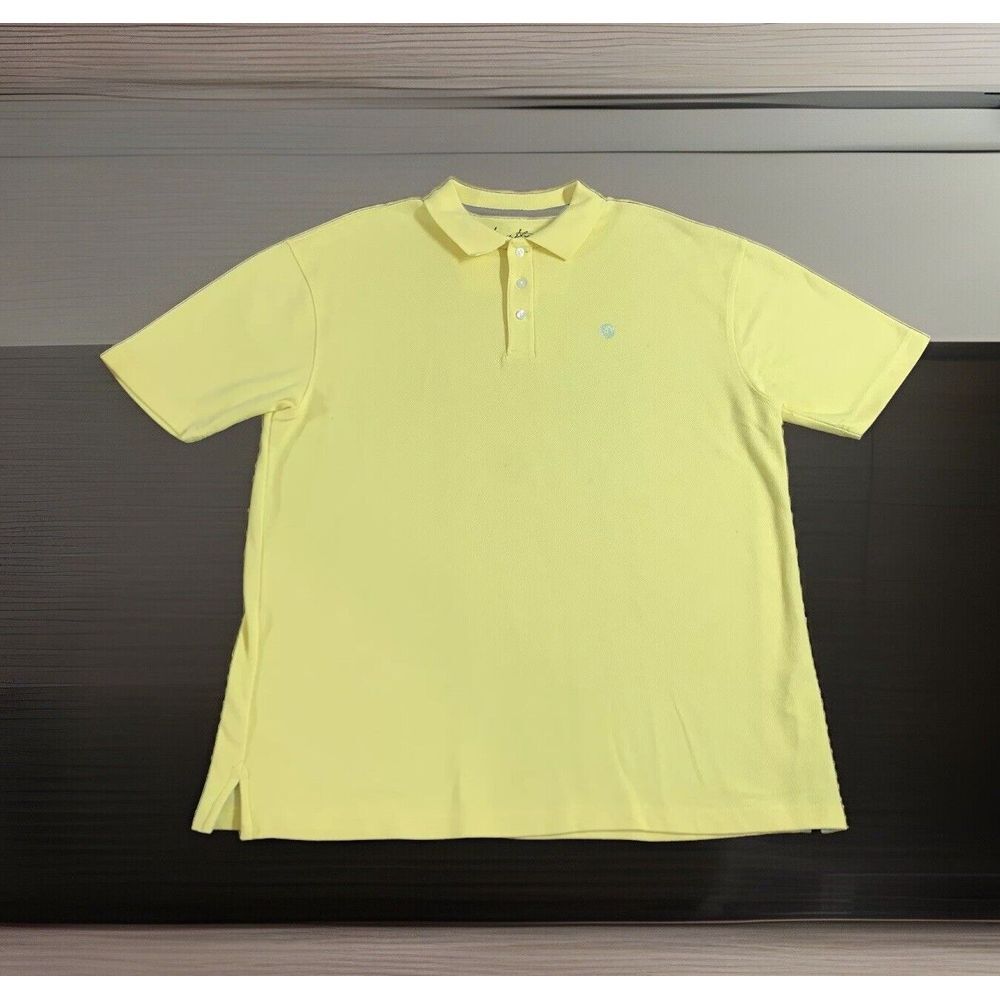 George‎ Strait Signature Polo Shirt Embroidered Logo Golf Mens Large Yellow